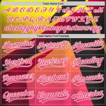 Personalized Neon Pink Neon Yellow-White 3D Pattern Design Abstract Sport Authentic Baseball Jersey Team Custom Name and Number