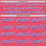 Personalized Neon Pink Purple-White Authentic Baseball Jersey Team Custom Name and Number
