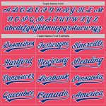 Personalized Neon Pink Royal-White Authentic Baseball Jersey Team Custom Name and Number