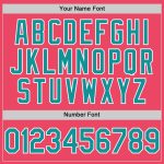 Custom Name and Number Personalized Baseball Jersey - Neon Pink Teal-White Authentic Team Apparel Personalized Neon Pink