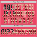Personalized Neon Pink Vintage USA Flag-Cream Authentic Baseball Jersey Team Custom Name and Number