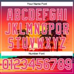 Custom Name and Number Hawaii Palm Trees Beach Sunrise 3D Pattern Neon Pink Baseball Jersey Personalized Neon Pink White