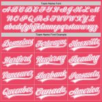 Custom Name and Number Authentic Baseball Jersey in Neon Pink and White - Personalized Team Apparel Personalized Neon Pink