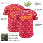 Custom Name Number Baseball Jersey 3D Pattern Fruit Banana Neon Pink Yellow Design Authentic Team Apparel Personalized Neon