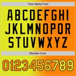Personalized Neon Yellow Bay Orange-Black Bomber Full-Snap Varsity Letterman Gradient Fashion Jacket Team Custom Name and Number