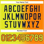 Personalized Neon Yellow Bay Orange-Navy Authentic Gradient Fashion Baseball Jersey Team Custom Name and Number
