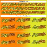 Personalized Neon Yellow Bay Orange-Navy Authentic Gradient Fashion Baseball Jersey Team Custom Name and Number