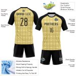 Personalized Neon Yellow Black-White Geometric Shape Sublimation Volleyball Uniform Jersey Team Custom Name and Number