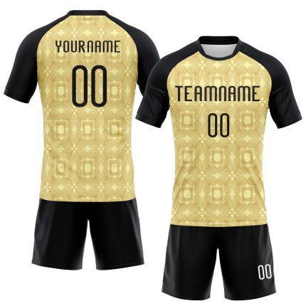 Personalized Neon Yellow Black-White Geometric Shape Sublimation Volleyball Uniform Jersey Team Custom Name and Number