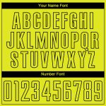 Personalized Neon Yellow Black-White Sublimation Soccer Uniform Jersey Team Custom Name and Number