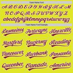 Personalized Neon Yellow Crimson-White Authentic Baseball Jersey Team Custom Name and Number