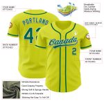 Personalized Neon Yellow Kelly Green-White Authentic Baseball Jersey Team Custom Name and Number