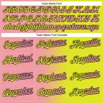 Personalized Neon Yellow Medium Pink-Black Authentic Gradient Fashion Baseball Jersey Team Custom Name and Number
