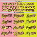 Personalized Neon Yellow Medium Pink-Black Bomber Full-Snap Varsity Letterman Gradient Fashion Jacket Team Custom Name and Number