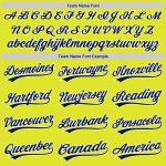 Personalized Neon Yellow Navy-White Authentic Baseball Jersey Team Custom Name and Number