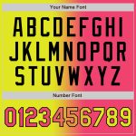 Custom Name and Number Gradient Bomber Jacket in Neon Yellow and Pink-Black, Full-Snap Varsity Style Fashion Jacket Personalized