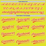 Personalized Neon Yellow Orange-White Authentic Baseball Jersey Team Custom Name and Number