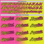 Personalized Neon Yellow Pink-Black Authentic Gradient Fashion Baseball Jersey Team Custom Name and Number