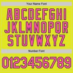 Personalized Neon Yellow Pink-Navy Authentic Baseball Jersey Team Custom Name and Number
