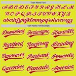 Personalized Neon Yellow Red-White Authentic Baseball Jersey Team Custom Name and Number
