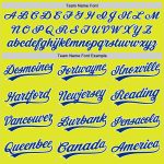 Personalized Neon Yellow Royal-White Authentic Baseball Jersey Team Custom Name and Number