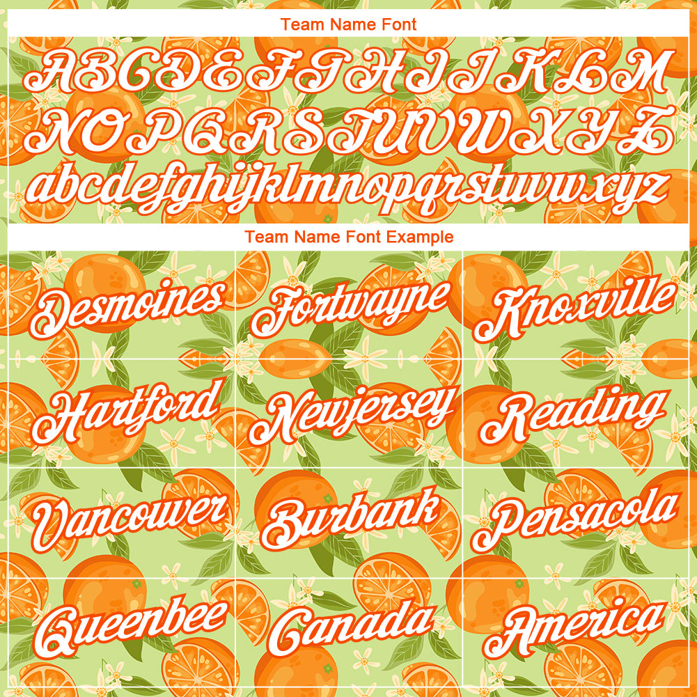 Personalized Neon Yellow White-Orange 3D Pattern Design Orange Citrus Fruit Performance T-Shirt Team Custom Name and Number Personalized Neon Yellow White-Orange 3D Pattern Design Orange Citrus Fruit Performance T-Shirt Team Custom Name and Number - Image 3