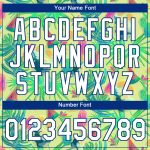 Custom Team Name and Number Hawaii Summer Fruit Neon Yellow White-Royal 3D Pattern Performance T-Shirt Personalized Neon