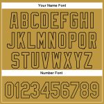 Personalized Old Gold Black 3D Pattern Design Gradient Style Irregular Shape Authentic Baseball Jersey Team Custom Name and Number