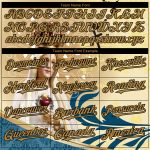 Personalized Old Gold Black 3D Pattern Design Religion Virgin Mary Authentic Baseball Jersey Team Custom Name and Number