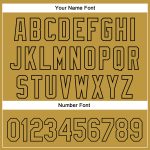 Personalized Old Gold Black 3D Pattern Design Side Stripes Authentic Baseball Jersey Team Custom Name and Number