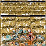Personalized Old Gold Black 3D Pattern Floral Design Performance T-Shirt