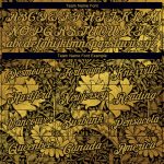 Personalized Old Gold Black 3D Pattern Floral Design Performance T-Shirt Team Custom Name and Number