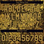 Personalized Old Gold Black 3D Pattern Floral Design Performance T-Shirt Team Custom Name and Number