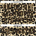 Personalized Old Gold Black-Old Gold 3D Pattern Design Leopard Authentic Baseball Jersey
