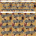 Personalized Old Gold Black-White 3D Pattern Halloween Authentic Baseball Jersey Team Custom Name and Number