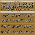 Personalized Old Gold Black-White Authentic Baseball Jersey Team Custom Name and Number