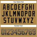 Custom Name Number Authentic Drift Baseball Jersey in Old Gold Black White Personalized Old Gold Black-White Authentic Drift