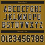 Custom Old Gold Black-White Mesh Football Jersey with Personalized Name and Number - Authentic Team Gear Personalized Old