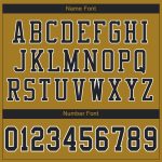 Personalized Old Gold Black-White Mesh Authentic Football Jersey