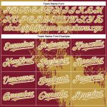 Personalized Old Gold Crimson-White 3D Pattern Design Abstract Brush Stroke Authentic Baseball Jersey Team Custom Name and Number