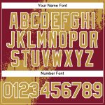 Personalized Old Gold Crimson-White 3D Pattern Design Abstract Brush Stroke Authentic Baseball Jersey Team Custom Name and Number
