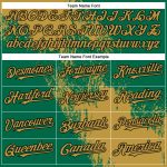 Personalized Old Gold Kelly Green-Black 3D Pattern Design Abstract Brush Stroke Authentic Baseball Jersey Team Custom Name and Number