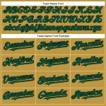 Personalized Old Gold Kelly Green-Black Authentic Baseball Jersey Team Custom Name and Number