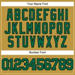Personalized Old Gold Kelly Green-Black Authentic Baseball Jersey Team Custom Name and Number