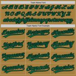 Personalized Old Gold Kelly Green-Black Performance Vapor Golf Polo Shirt Team Custom Name and Number