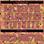Personalized Old Gold Medium Pink-Black 3D Pattern Design Food Pizza Performance T-Shirt Team Custom Name and Number