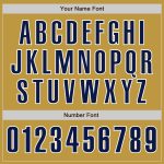 Personalized Old Gold Navy-White Authentic Baseball Jersey Team Custom Name and Number