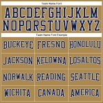 Personalized Old Gold Navy-White Long Sleeve Performance T-Shirt Team Custom Name and Number
