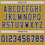 Personalized Old Gold Navy-White Mesh Authentic Football Jersey Team Custom Name and Number