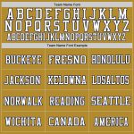 Personalized Old Gold Navy-White Mesh Authentic Football Jersey Team Custom Name and Number